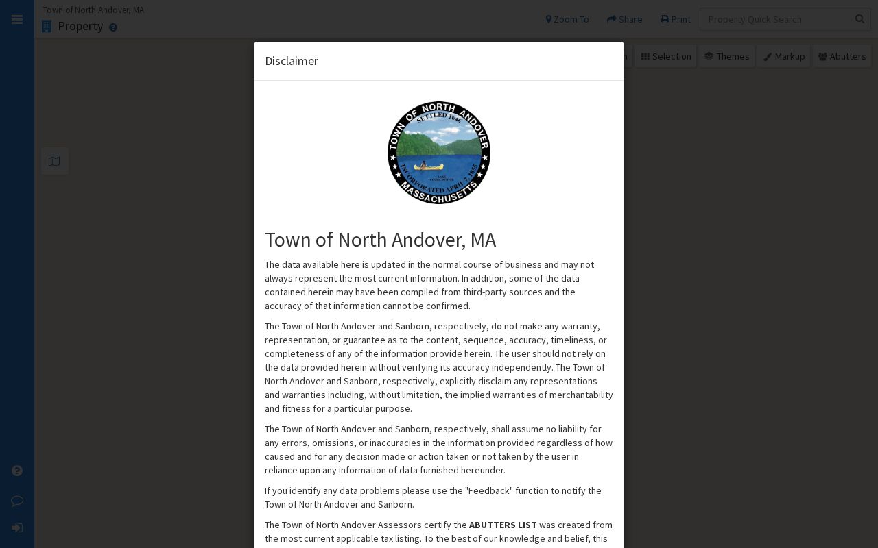 North Andover residents directory MapGeo parcel viewer