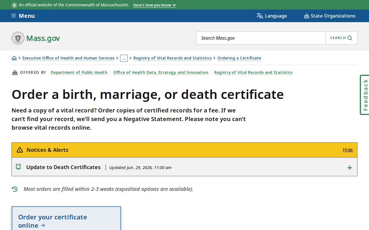North Andover residents directory Massachusetts vital-record order information