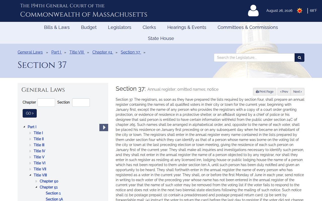 North Andover neighbors Massachusetts protected voter statute